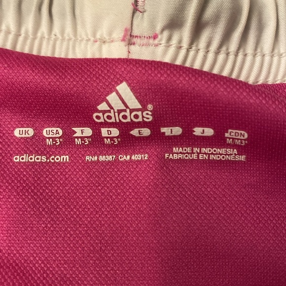 Adidas Women’s Color Block Marathon Running Shorts Pink Medium 3” - Picture 5 of 7